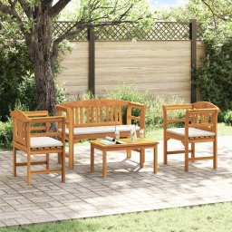 Set de lounge cu trandafir de gradina cu perna 4 pcs GartenMobel Dekor