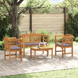Set de lounge cu trandafir de gradina cu perna 4 pcs GartenMobel Dekor