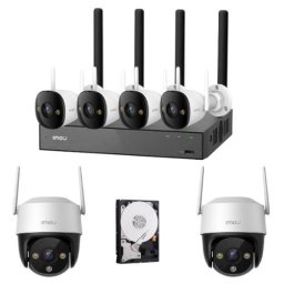 Kit supraveghere Wi‑Fi IMOU pentru casa, 6 camere 5MP, NVR + HDD 1TB