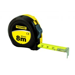 Ruleta profesionala Topmaster Black Edition 8 m x 25 mm, carcasa ABS