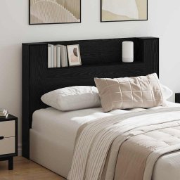 Tablie cap Stejar Negru 140 x 17 x 104,5 cm Lemn compozit GartenMobel Dekor