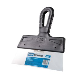 Spaclu inox 200 mm cu maner din plastic pentru glet si chit Top Strong