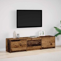 Mobilier TV cu LED Lemn vechi 165 x 34 x 40 cm Lemn prelucrat GartenMobel Dekor