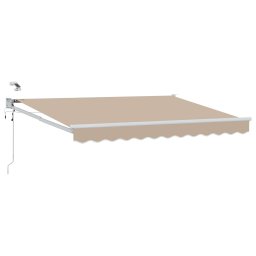 Marchiza retractabila electrica bej 3x2,5 m cu LED si senzor vreme