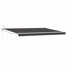 Marchiza retractabila electrica antracit 5x3 m cu LED si senzor vreme