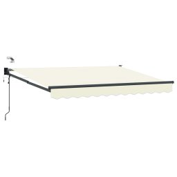 Marchiza electrica retractabila crem 2,5 x 2 m cu LED si senzor vreme