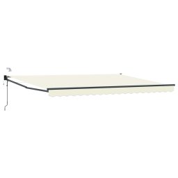 Marchiza retractabila electrica crem 4,5x3 m cu LED si senzor vreme