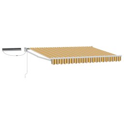 Marchiza electrica retractabila 3,5 x 2,5 m, galben-gri, cu panou solar