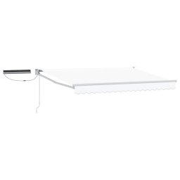 Marchiza electrica retractabila alba 3,5 x 2,5 m cu telecomanda si panou solar