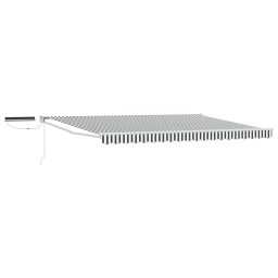 Marchiza electrica retractabila 4x3 m, antracit-alb, cu panou solar