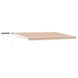 Marchiza electrica retractabila 4x3 m, cu panou solar, albastru-portocaliu