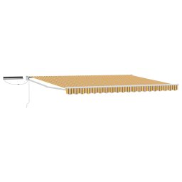 Marchiza electrica retractabila 4x3 m cu panou solar, galben-gri