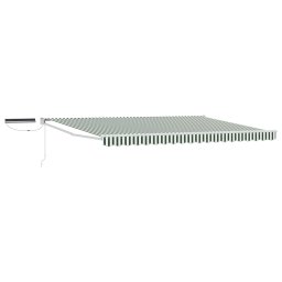 Marchiza electrica retractabila verde si alb 4x3 m cu panou solar