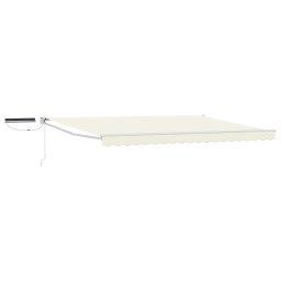 Marchiza electrica retractabila crem-alb 5 x 3 m, cu telecomanda si panou solar