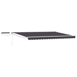 Marchiza electrica retractabila 5x3 m, antracit, cu telecomanda si panou solar