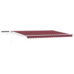Marchiza electrica retractabila bordo/alb 5x3 m cu telecomanda si panou solar