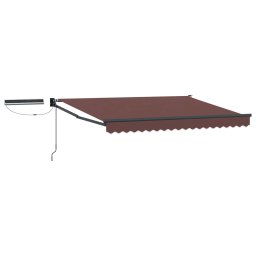Marchiza electrica retractabila maro/antracit 2,5 x 2 m cu panou solar