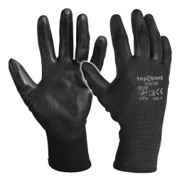 Manusi de protectie din poliuretan negre, marimea 10, Top Strong