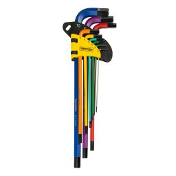 Set 9 chei imbus extra lungi colorate TMP pentru uz profesional