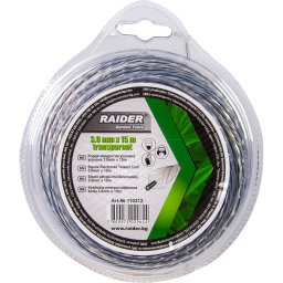 Fir patrat rasucit pentru motocoasa 3.0 mm x 15 m, transparent