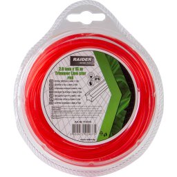 Fir tip stea pentru motocoasa 2.0 mm x 15 m rosu Raider Garden Tools