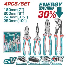 Set 4 clesti TOTAL Cr-V 7–10 inch, manere ergonomice TPR