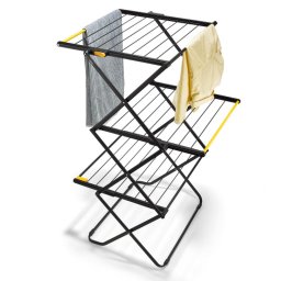 Uscator de rufe Joseph Joseph AirFrame™ 5000024, 16 m, 3 nivele, Pliabil, Mecanism de blocare, Negru/Galben