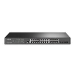 Switch TP-LINK JetStream TL-SG3428, 24 porturi, Black
