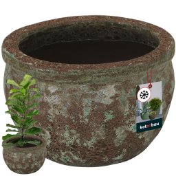 Ghiveci de flori ceramic rezistent la îngheț 28x16 cm