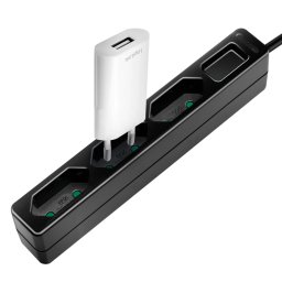 PRELUNGITOR LOGILINK, Euro skt x 3, cablu 3G 1.0mm2, 230 V/7.5 A, 50 Hz, max. 1700 W, IP20, 1.5m,negru, LPS229B (timbru verde 0.8 lei)