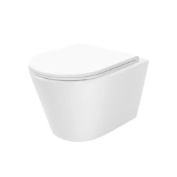 REA-C6800 - WC suspendat TITO TORNADO RIMLESS cu capac, din ceramică, alb