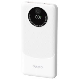 Baterie Externa Dudao K12, 10000mAh, 22.5W, QC + PD, 1 x USB-C - 2 x USB-A, Alba