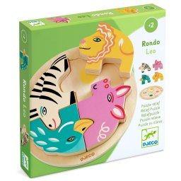 Puzzle din lemn rondo leo, djeco