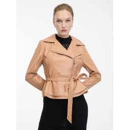 Light Brown Women's Leatherette Jacket ORSAY - Women's