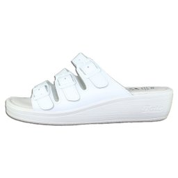 Papuci dama, Batz, 3BCS-Alb, casual, piele naturala, ortopedici, cu platforma, alb (Marime: 41)