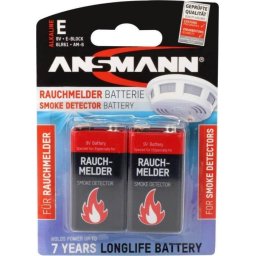 Ansmann battery smoke detector - Alkaline 9V EBlock, Blister