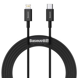 Superior, Fast Charging Data Cable pt. smartphone, USB Type-C la Lightning Iphone PD 20W, 2m, negru