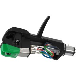 Microfon Audio-Technica AT-VM95E/H, cartridge (black/green, pre-assembled set (AT-VM95E + AT-HS6BK))