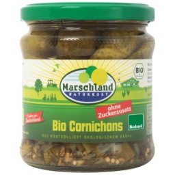 Castraveti Cornison BIOin Otet, 300 g / 190 g, Marschland Naturkost