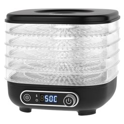 Deshidrator cu convectie Teesa, 5 tavi, 300W, LCD, 35–70°C, timer 48h