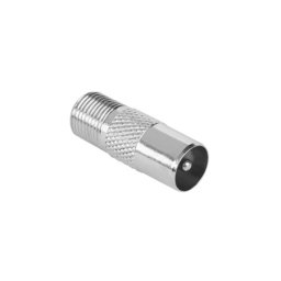 Adaptor TV tata la F mama, conector metalic pentru cablu coaxial