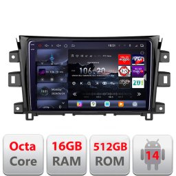 Navigatie Nissan Navara 2017+ Edotec QLED 2K Android 16GB RAM 512GB