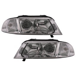 Faruri crom Audi A4 B5 Facelift 1999-2000, set stanga-dreapta