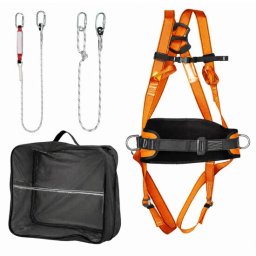 Kit pentru lucrul la inaltime cu ham P 05, centura de siguranta 2 m, amortizor, geanta, M-XL, NEO GartenVIP DiyLine