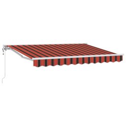 Marchiza retractabila electrica 3x2,5 m, portocaliu/negru, semi-casetata