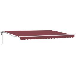Marchiza electrica retractabila 4x3 m, burgundy, semi-casetata