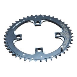 Foaie angrenaj MTB 44T din aluminiu, 104 BCD, negru-auriu