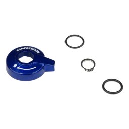 Buton reglaj compresie RockShox din aluminiu, albastru, cu circlip