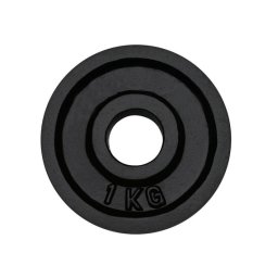 Disc greutate DHS din fonta 1 kg, negru, pentru bara 30 mm