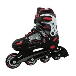 Role copii reglabile Ikki Boy, marimea S 31-34, negru-rosu